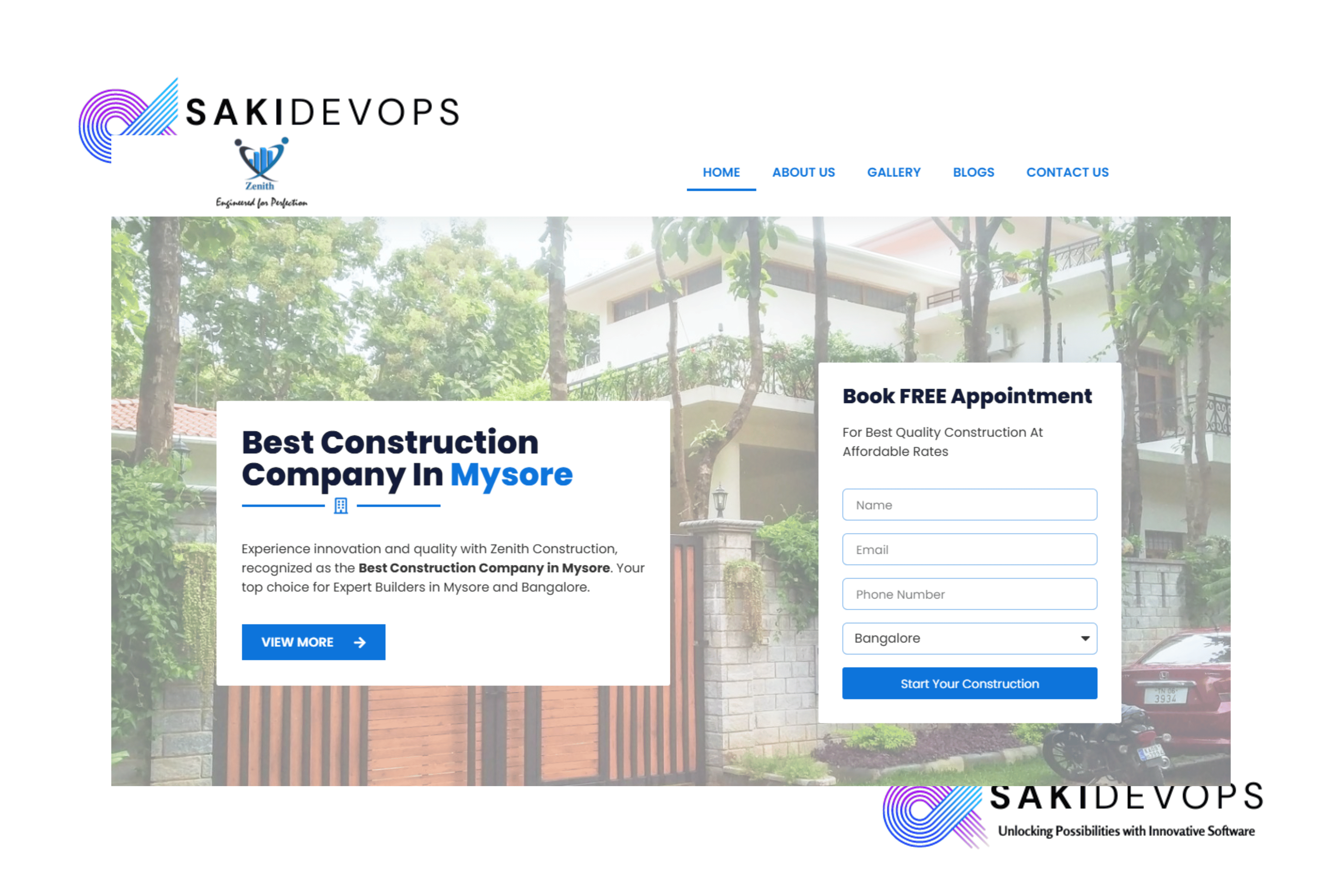 Zenith Construction – Digital Marketing & Website Portfolio